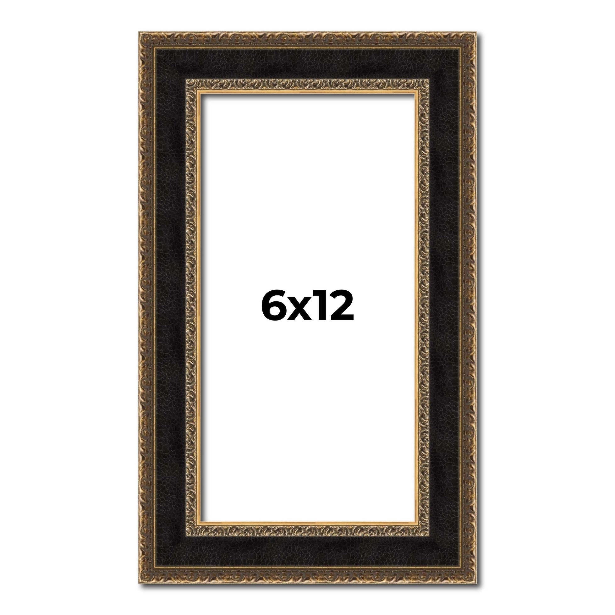 6x12 Frame Gold Antique Vintage Sold Wood Picture Frame | 1.75 Inch