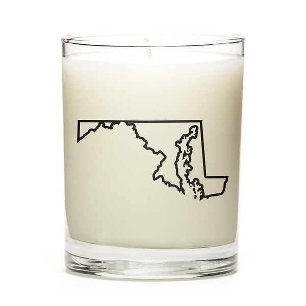 Custom Candles with the Map Outline Maryland, Toasted Smores