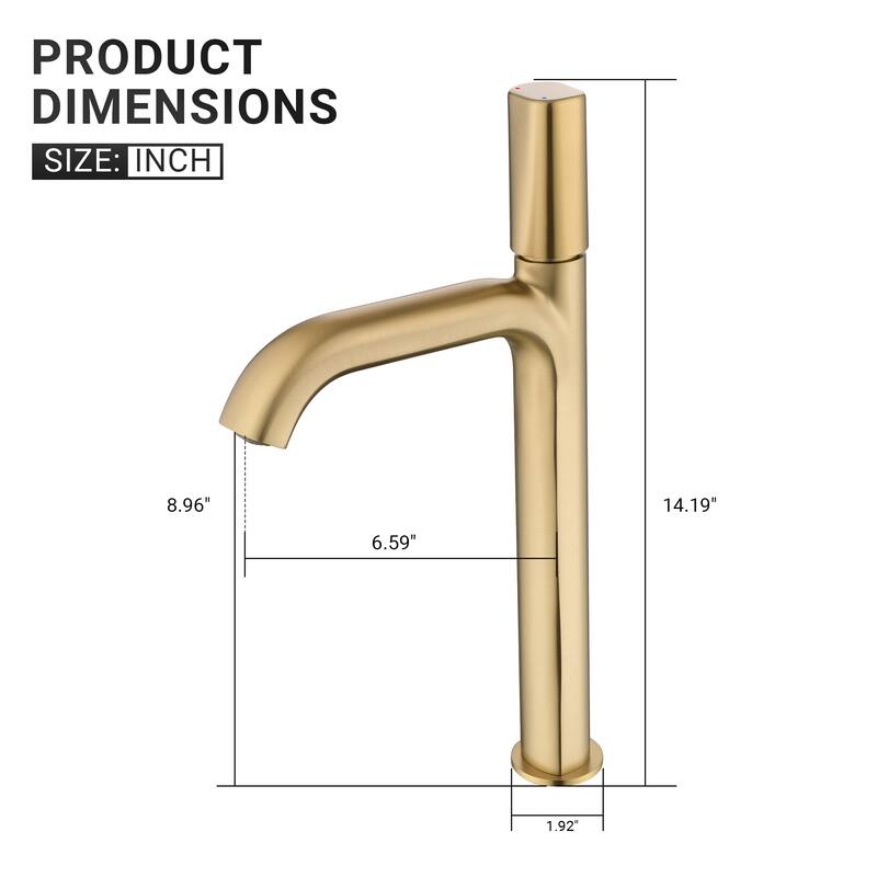 Modern Single Handle Bathroom Vessel Faucet