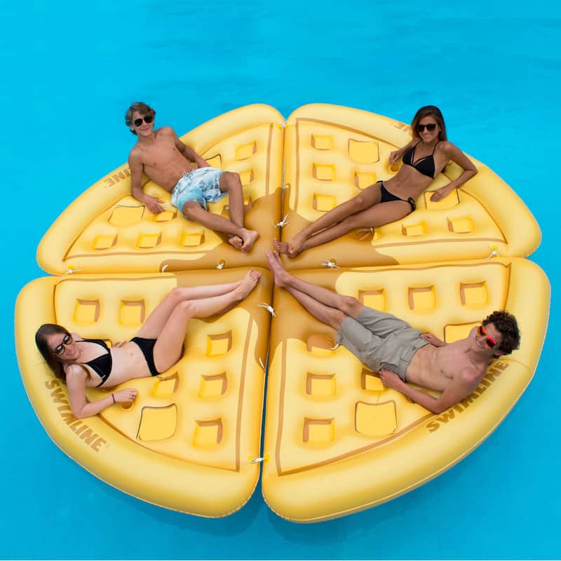 Waffle Slice Inflatable Swimming Pool Raft - 84"