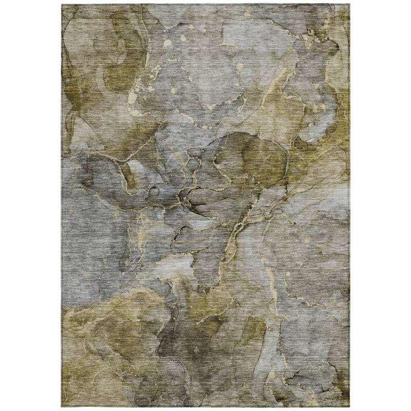 HomeRoots Abstract Transitional Rectangle Outdoor Rug