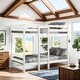 preview thumbnail 2 of 11, Twin over Twin Bunk Bed with Ladder, White