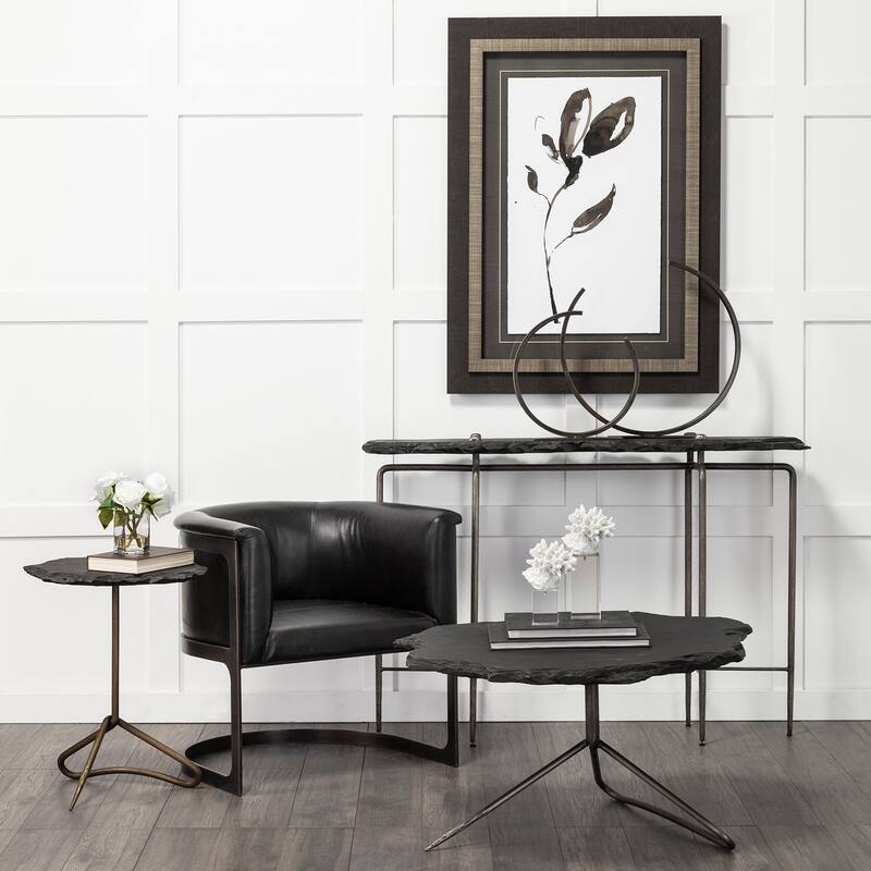 Taj Black Metal Broken Halo Decorative Object
