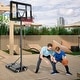 preview thumbnail 3 of 15, 4.25-10 Feet Adjustable Basketball Hoop System with 44 Inch Backboard