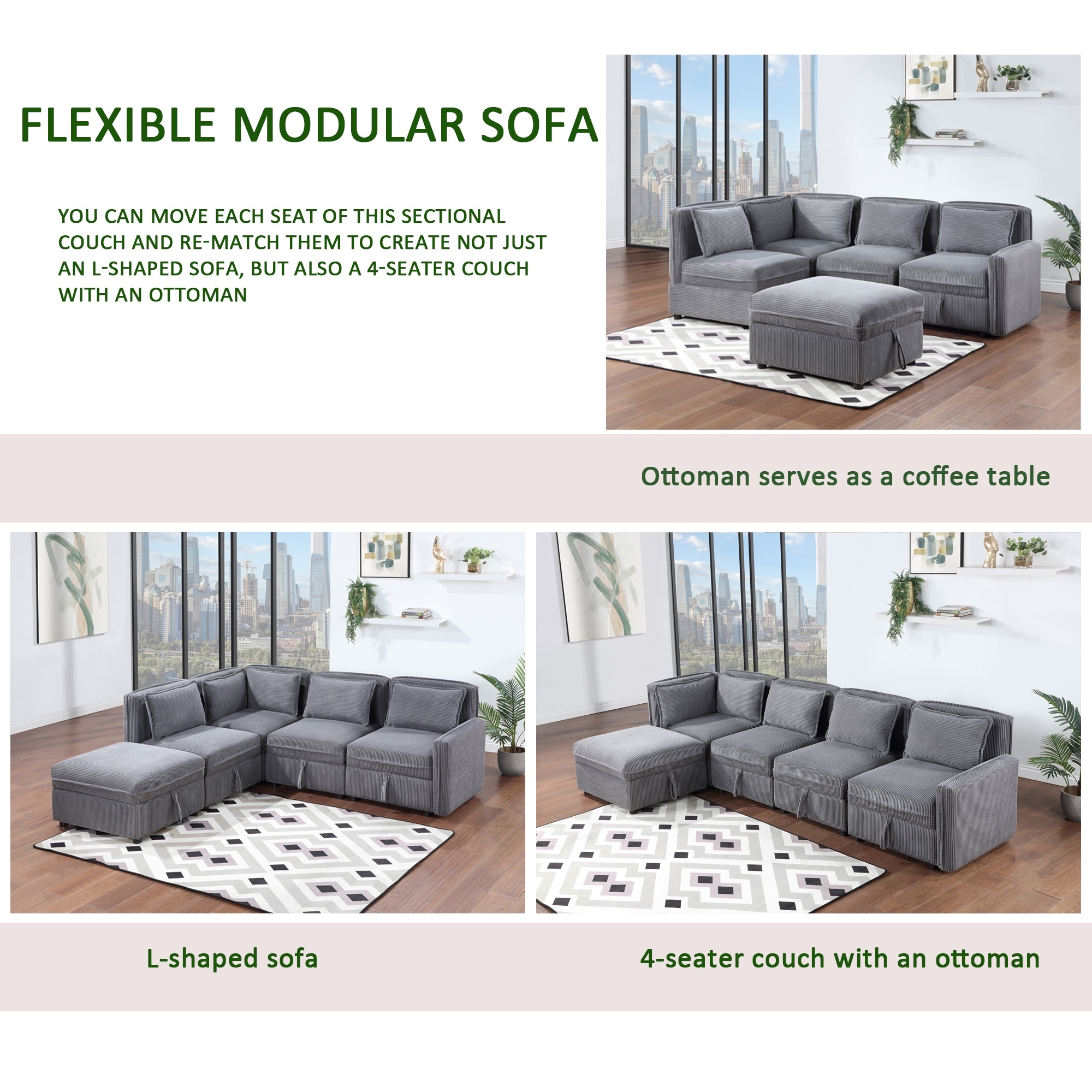 5 seater modular chaise outlet