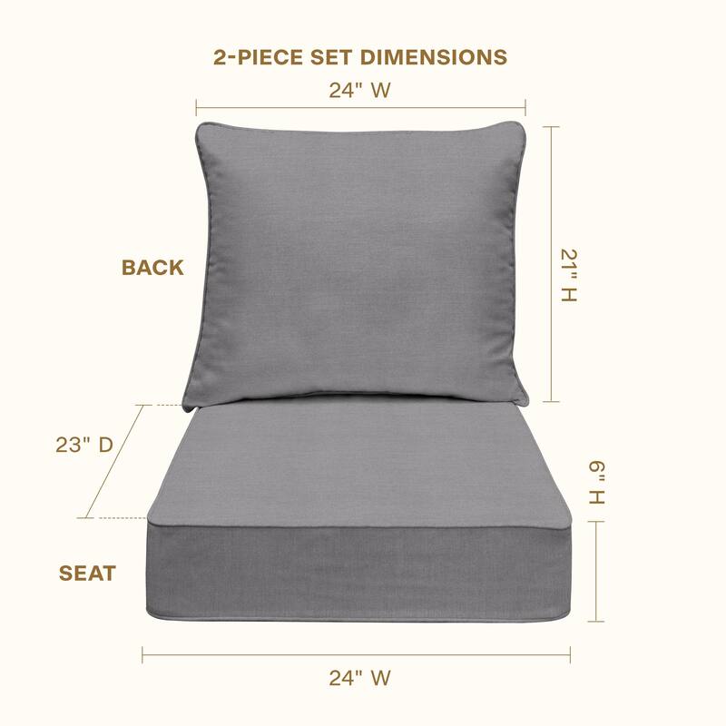 Outdoor Deep Seating Lounge Chair Cushion