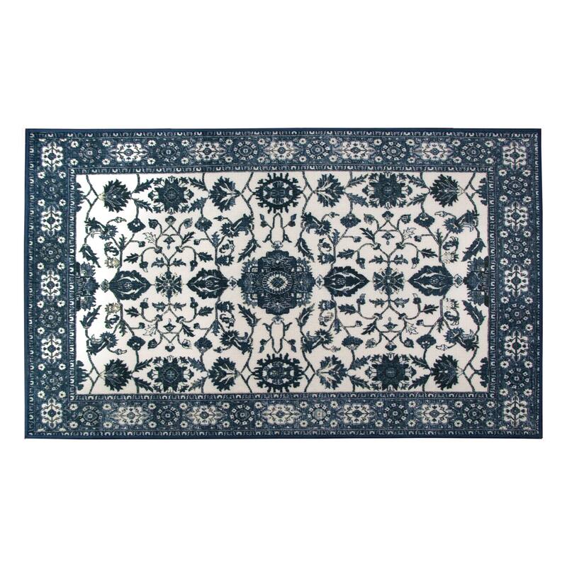 My Magic Carpet Machine Washable Accent Rug Ramage Blue