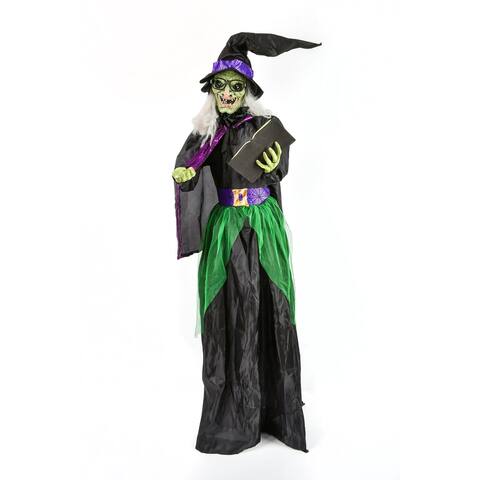 72" Animated Halloween Wicked Witch, Sound Activated