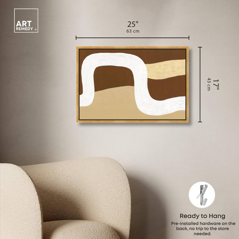 Minimal Wavy II Canvas by Art Remedy