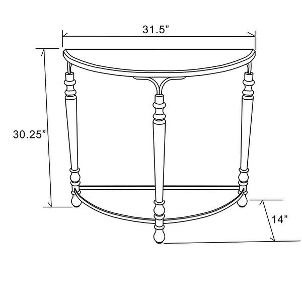 Half Moon Entry Table, 30'' Entryway Table, Wood Sofa Table, Modern End ...