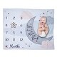 preview thumbnail 1 of 4, Lambs & Ivy Goodnight Moon Milestone Photo Opportunity Soft Fleece Baby Blanket