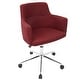 preview thumbnail 4 of 17, Carson Carrington Duved Contemporary Fabric Office Chair - N/A Red