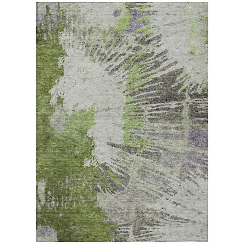 HomeRoots Abstract Transitional Rectangle Outdoor Rug