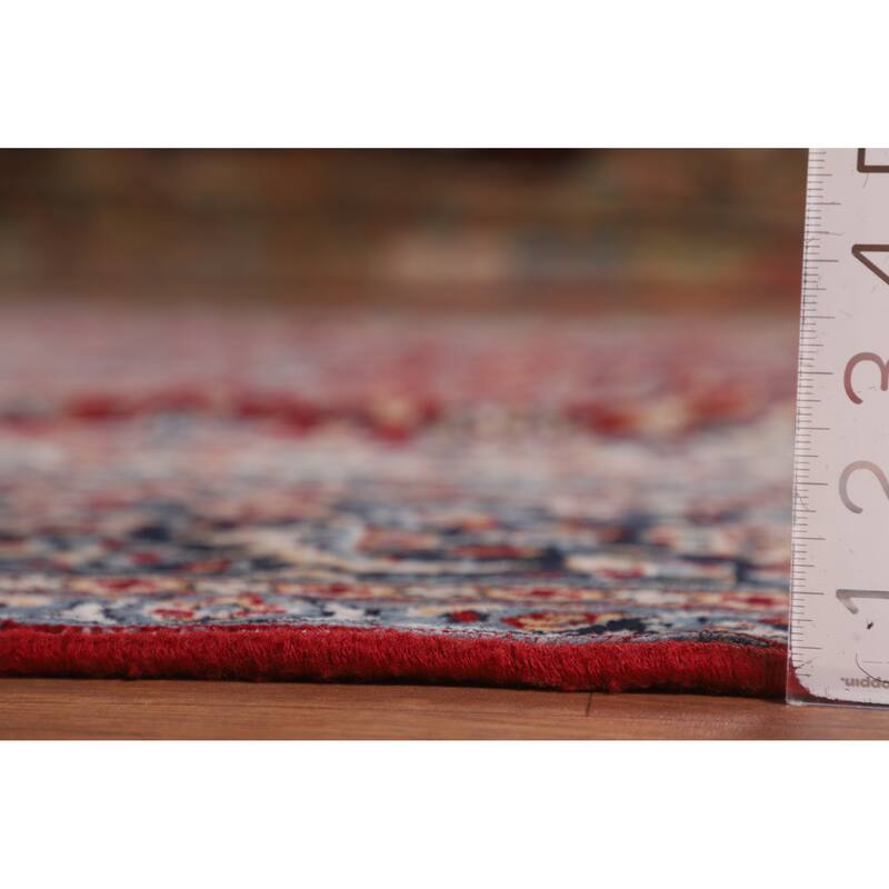 Red Kashan Turkish Area Rug Traditional Machine Made Carpet - 9'6" x 12'10"