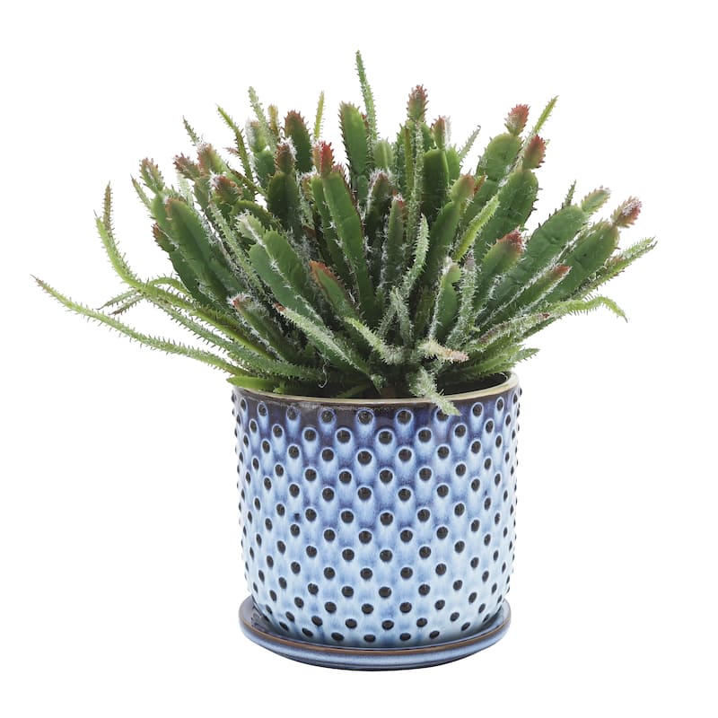 Sagebrook Home Ceramic Planter with Saucer