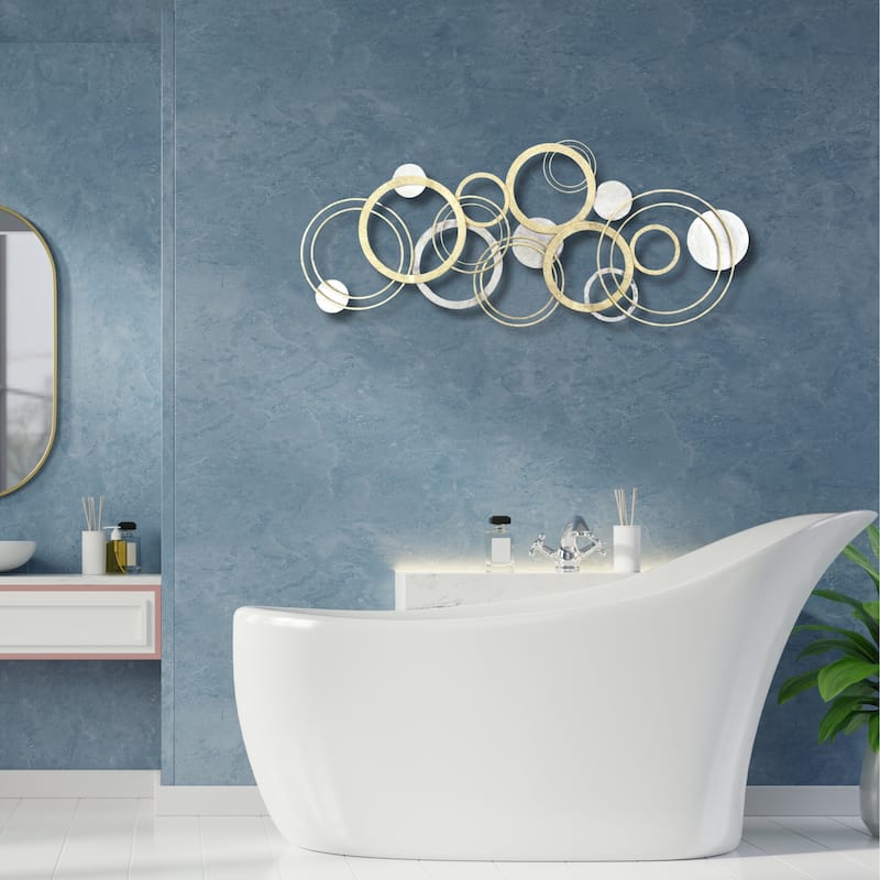 Caliope Multi Ring Gold and Silver Wall Decor