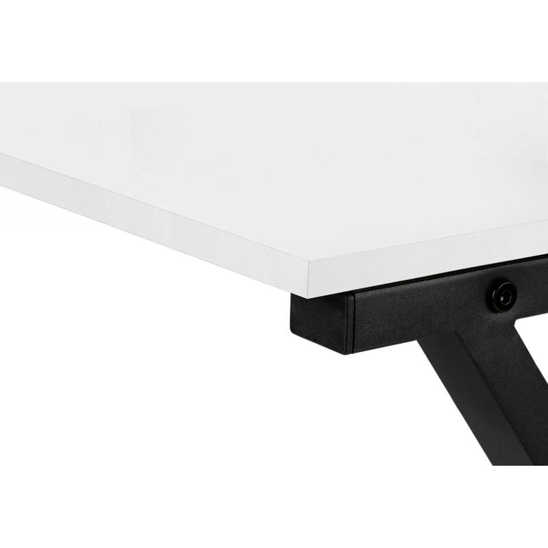 Contemporary 55" L-Shape Computer Desk, Two-Tone Wood Finish, Space-Saving Corner Workstation