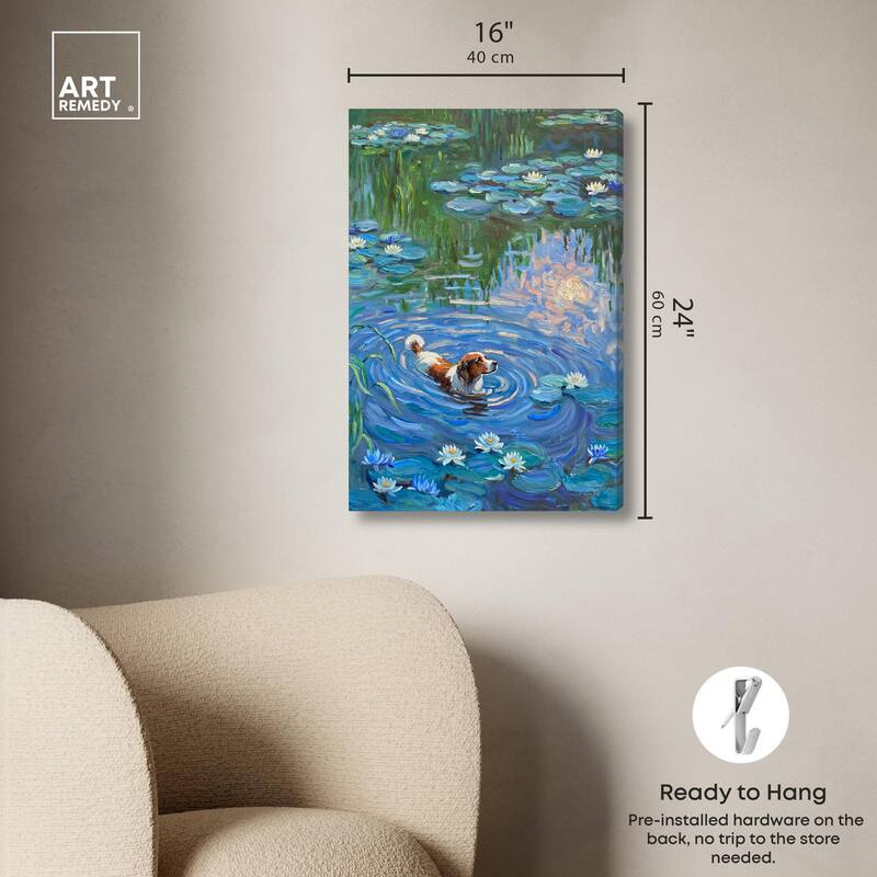 Lily Lagoon I Canvas Modern Classic by Art Remedy, Gallery Wrapped