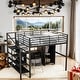 preview thumbnail 2 of 13, Modern Style Bunk Bed with Storage Space and Study Table, Bunk Bed with Closet, Kids Bed, Easy To Install