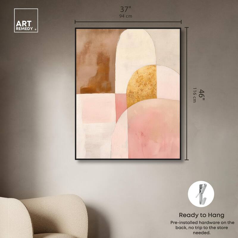 Rose Quartz and Sand I Canvas by Art Remedy