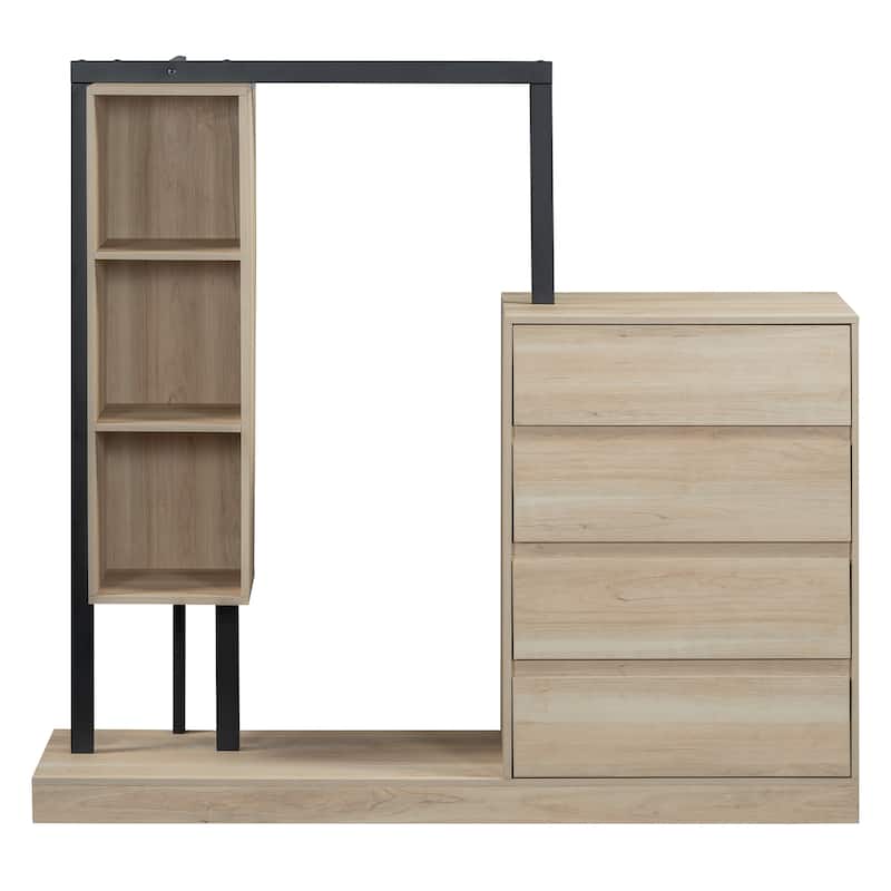 Wardrobe with 4 Drawers and 3 Shelves