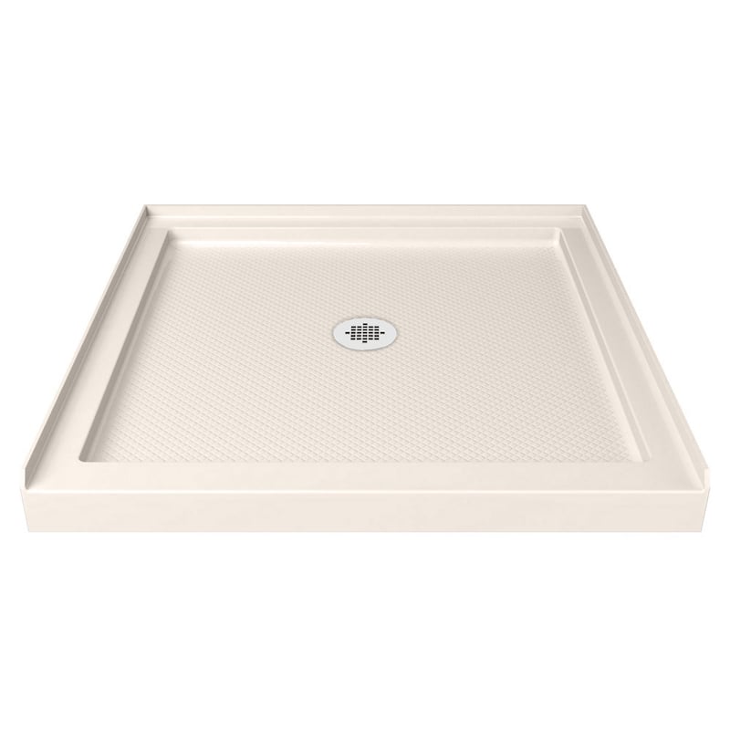 DreamLine SlimLine 36 in. D x 36 in. W x 2 3/4 in. H Single Threshold Shower Base - 36" x 36" - Biscuit