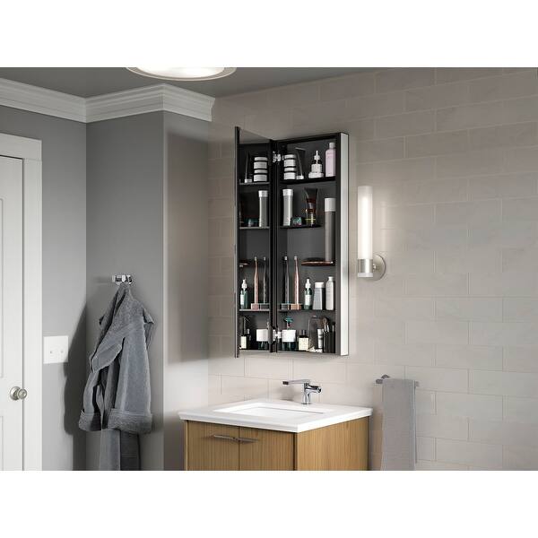 Shop Kohler K 81147 Maxstow 15 X 40 Frameless Single Door Medicine Dark Anodized Aluminum Overstock 29568824