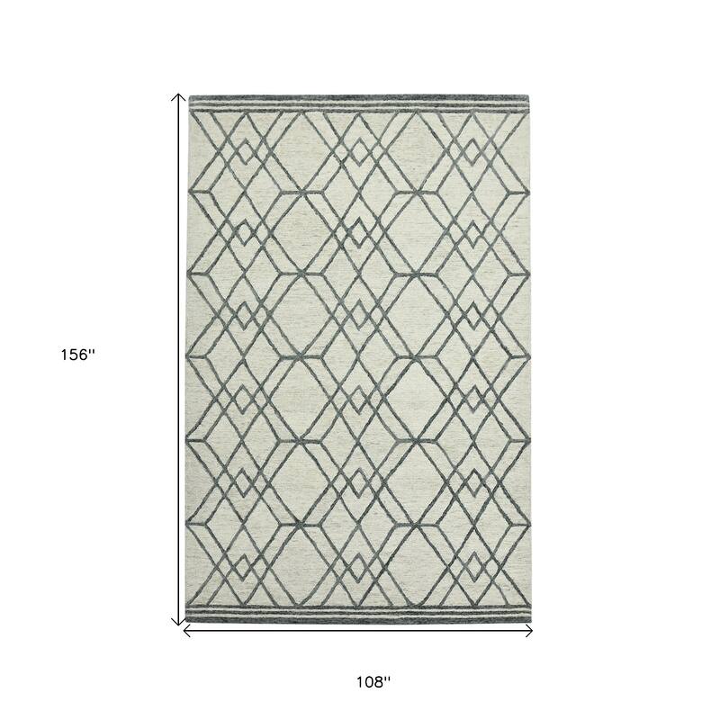 HomeRoots Geometric Lodge Rectangle Area Rug