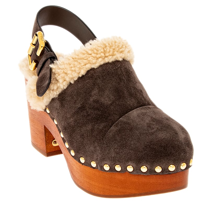Chloe Jeanette Wedge Clogs - 35 EU
