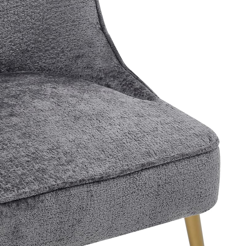 NPD Furniture Cedric KD Fabric Dining Side Chair Gold Legs (Set of 2)