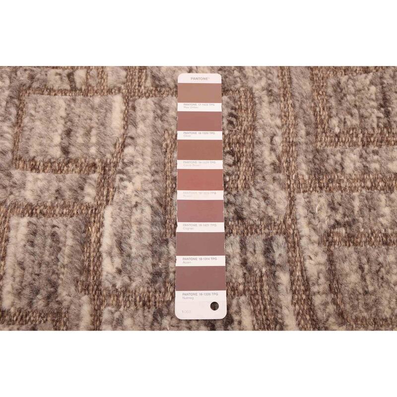 ECARPETGALLERY Hand-knotted Looma Brown Wool Rug - 7'7 x 9'11