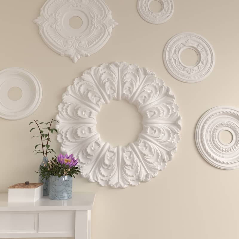 31 1/2"OD x 10 7/8"ID x 2"P Caiden Ceiling Medallion - 31 1/2"OD x 10 7/8"ID x 2"P