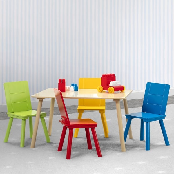 slide 2 of 5, Delta Children Kids Table and Chair Set (4 Chairs Included) - N/A