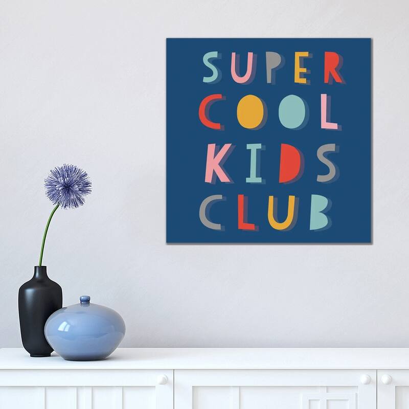 iCanvas "Super Cool Kids" by Lula Bijoux & Company Canvas Print - 18x18x1.5