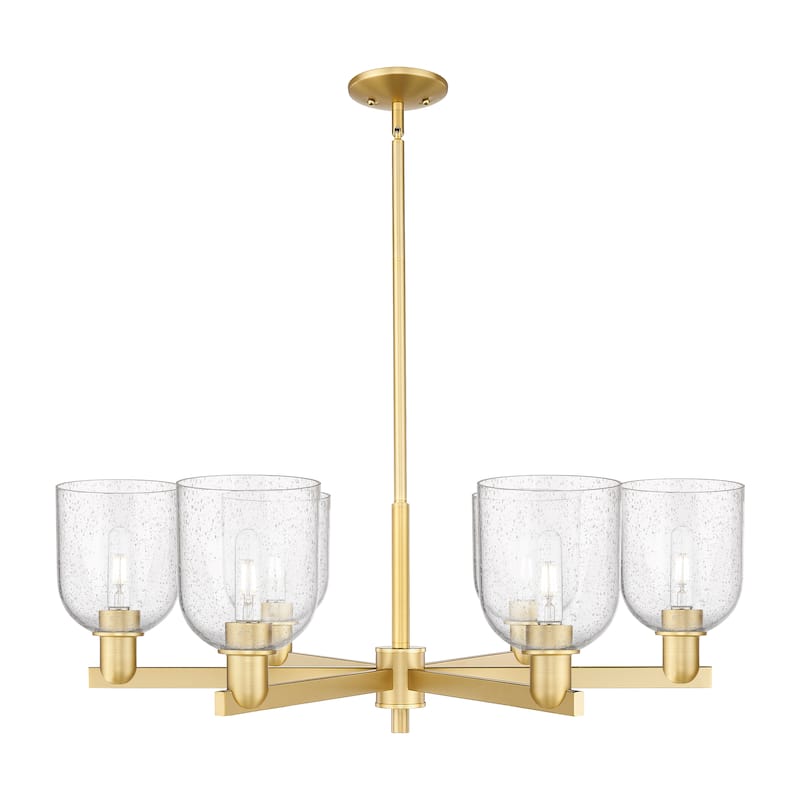 Innovations Lighting Endless Possibilities Arcadia - Bella - 6 Light 35" Stem Hung Chandelier - Satin Gold/Seedy