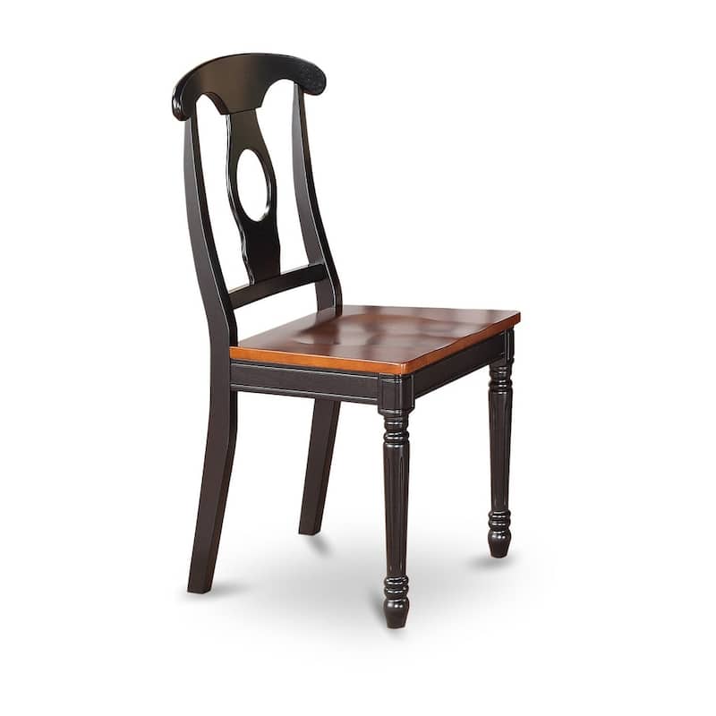 East West Furniture Kenley Napoleon-styled Black and Cherry Finish 2 Dining Chairs (Seat's Type Options)