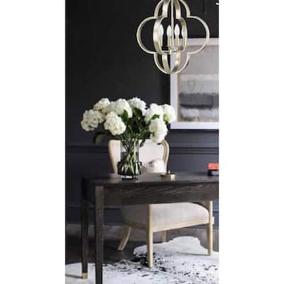 4 Light Scalloped Pendant in Champagne