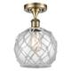 Option Antique Brass / Clear Glass with White Rope