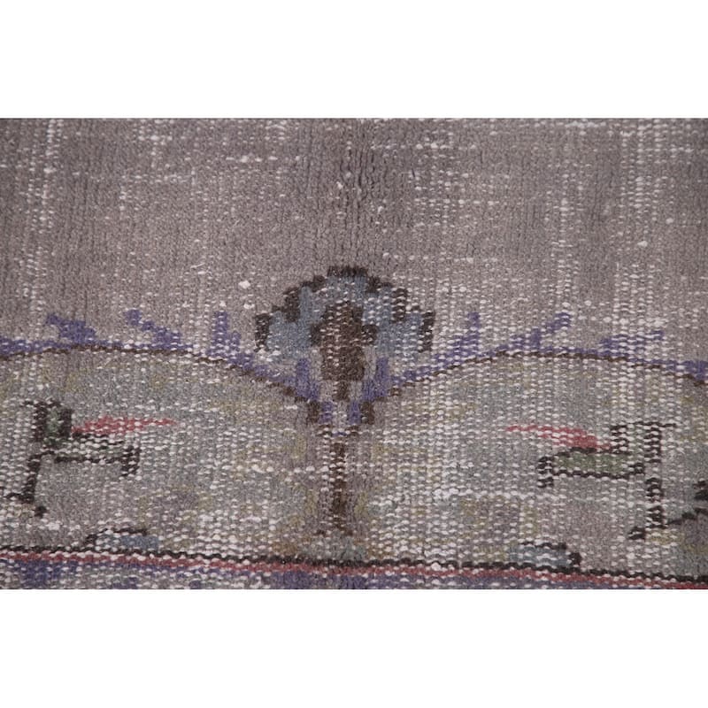 Distressed Over-Dyed Sparta Turkish Vintage Rug Handmade Wool Carpet - 6'6"x 10'1"