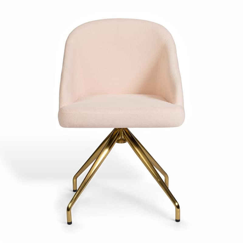 Martha Stewart Upholstered Stationary Swivel Home Office Chair
