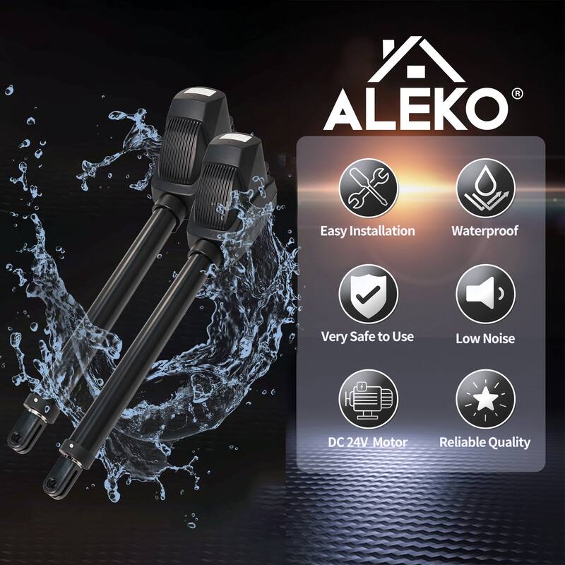 ALEKO Smart Accessories Kit Dual Gate Opener for Swing Gate up to 36 ft 1760 lb