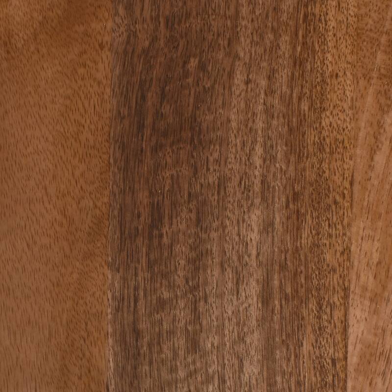 Pinon Modern Marble & Wood Round Drink Table, 10"W x 10"D x 22"H, by Sevita