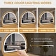 preview thumbnail 4 of 22, 39" Makeup Vanity Desk Bedroom Dressing Table with Curved Touch LED Light Makeup Mirror