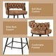 preview thumbnail 10 of 8, Javlergo Set of 2/4/6 Counter Height Bar Stools 26.77" Upholstered Woven Back Bar Chairs with Armrests and Footrest