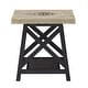 preview thumbnail 28 of 35, Bryson Rustic X-Base End Table with Shelf by iNSPIRE Q Classic