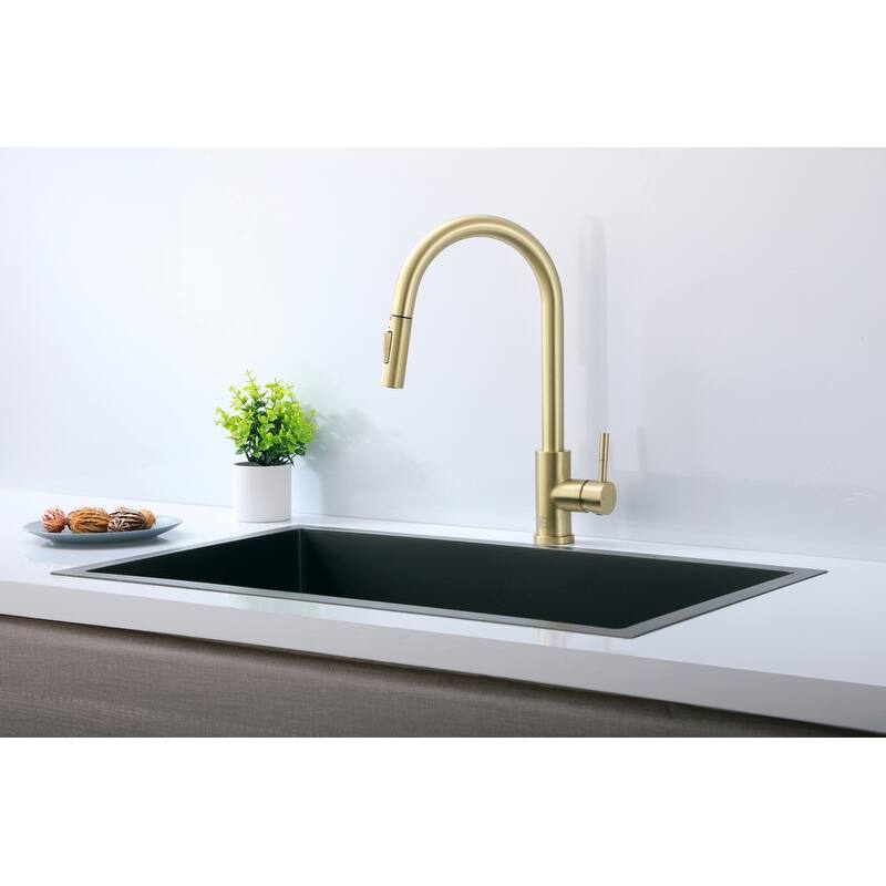 Indigo Home Single Handle Pull Down Sprayer Kitchen Faucet