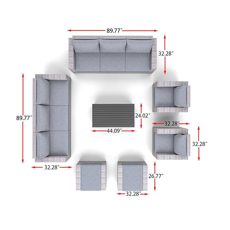 Avalon Bay 11-piece Deep Seating Set
