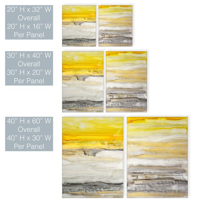 'New Sunset I/II' 2 Piece Wrapped Canvas Wall Art Set by Norman Wyatt Jr.