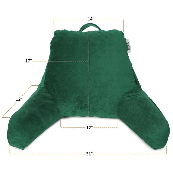 dimension image slide 46 of 62, Nestl Memory Foam Reading Pillow with Backrest, Arms and Pockets