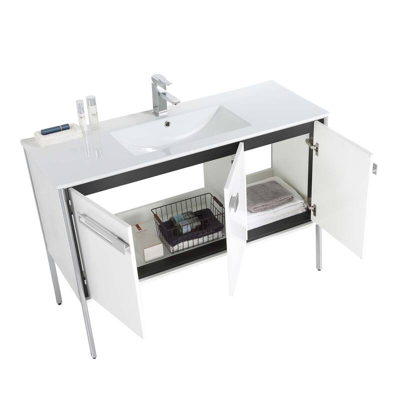 Fine Fixtures Oakville Bathroom Vanity with White Ceramic Sink